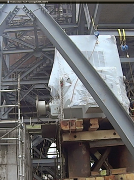 Hydra-Slide moving a booster fan at the Oologah Power Plant for an LGH case study.