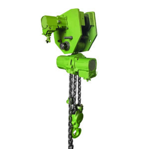 Product picture of a JDN Profi series motorized trolley air chain hoist.