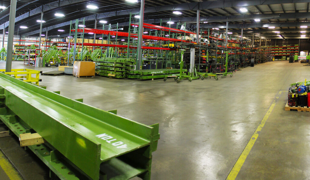 lifting and rigging equipment inside the LGH rental center