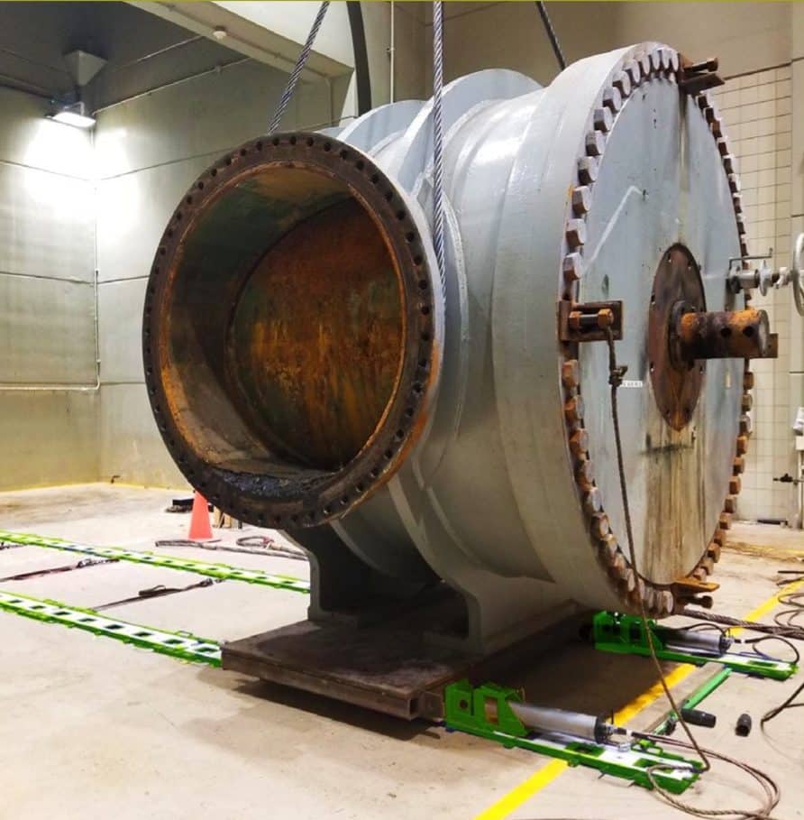 The Hydra-Slide XLP jack and slide system, moving heavy machinery.