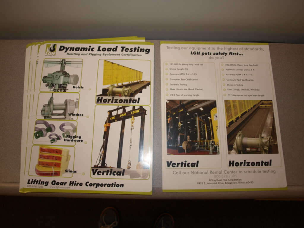 This is a photo of dynamic load testing materials from LGH.