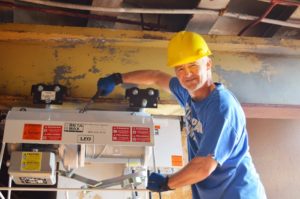 Richard Neal using Beta Max Leo hoist at Frying Pan Tower in North Carolina