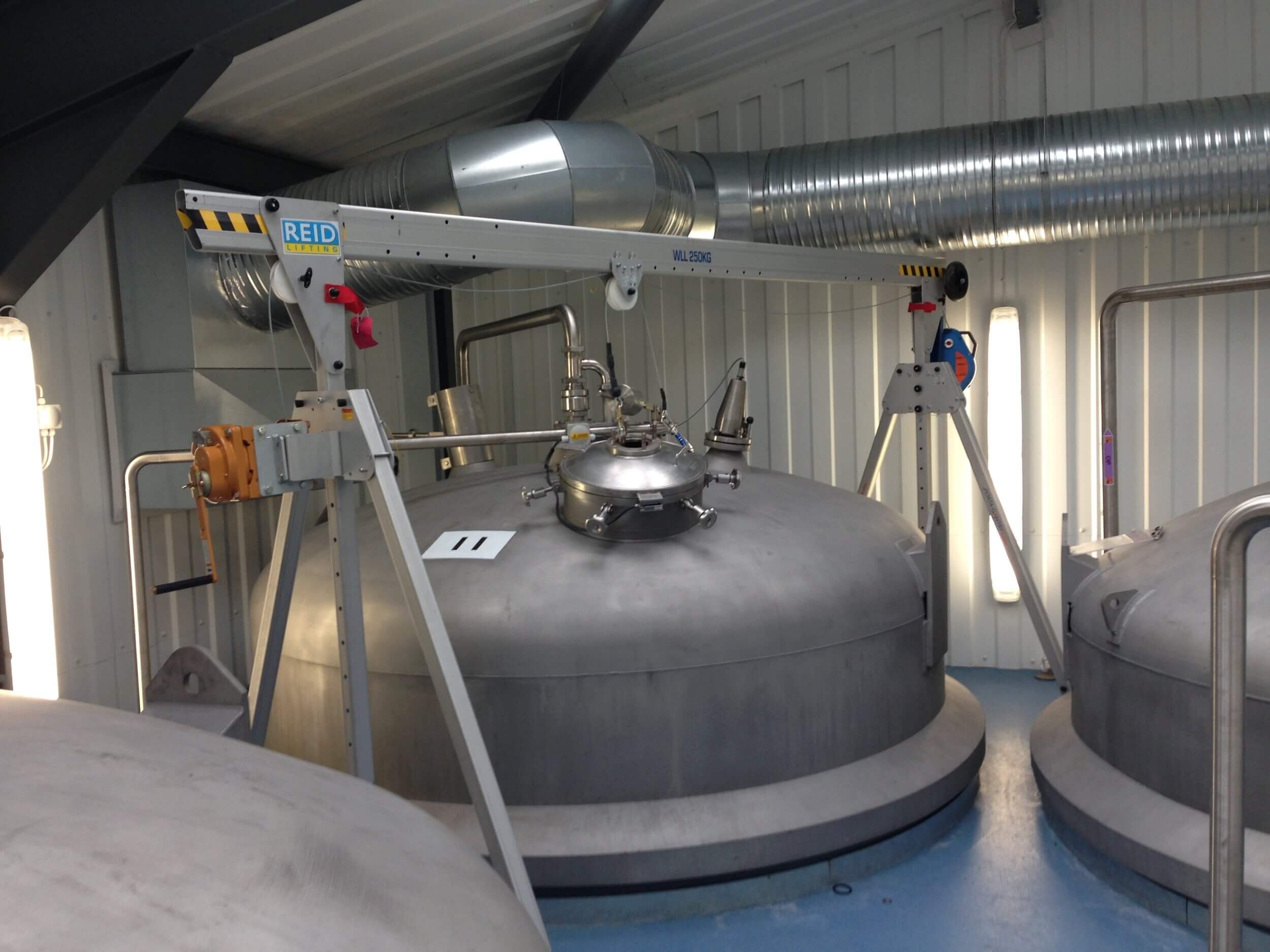 Reid porta gantry from LGH on a pharmaceutical jobsite