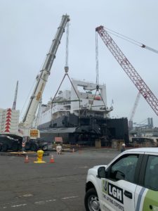 Lomma crane project at bayonne drydock