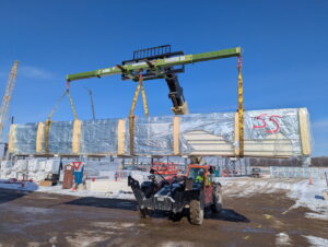 An LGH telescopic forklift beam on a data center project in Minnesota.