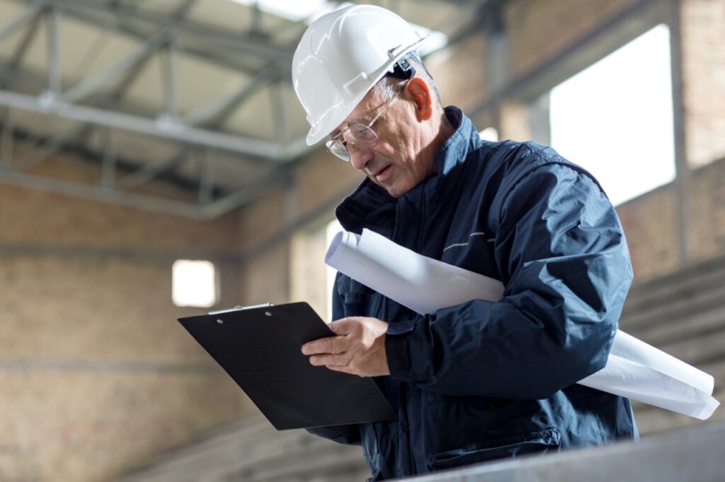 construction manager stock image